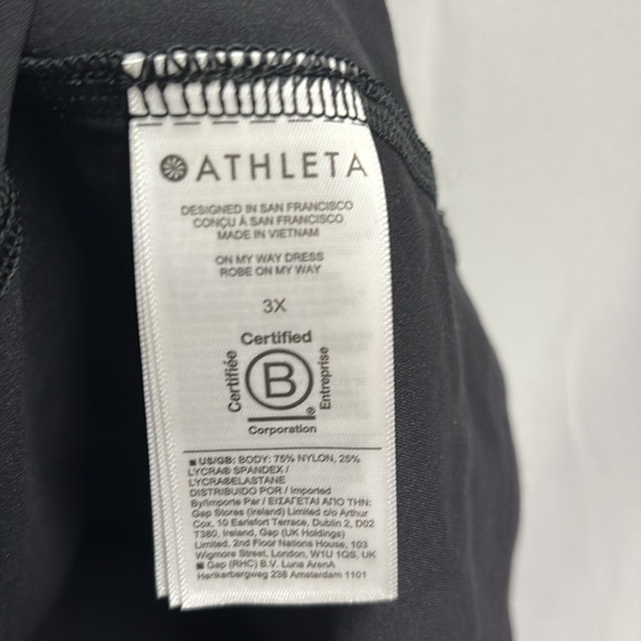 ATHLETA On My Way Racerback Dress Black Size 3X NWT - Picture 5 of 6